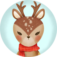 Deer in blue circle png