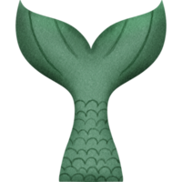 sirena coda con verde colore png