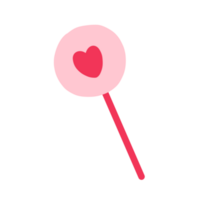sweet vanilla pink heart shaped lollipop png