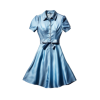 Blue dress isolated on transparent background, created with generative AI png