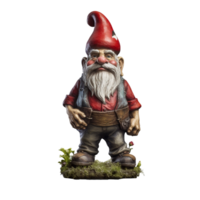 Garden gnome isolated on the transparent background, created with png