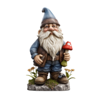 Garden gnome isolated on the transparent background, created with png