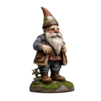 Garden gnome isolated on the transparent background, created with generative AI png