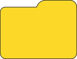 File floder in yellow color. vector