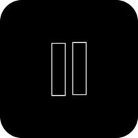 Push button icon in black for multimedia concept. vector