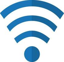 Color style of wi-fi icon in half shadow. vector