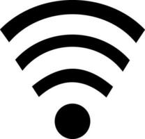 Silhouette style of wi-fi icon in isolated. vector