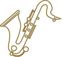 Illustration of a saxophone. vector