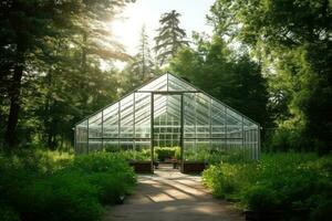 stock photo of greenhouse garden photography Generated AI