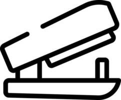 Flat Style Stapler Icon In Black line Art. vector