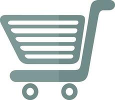 Flat illustration of shopping cart icon. vector