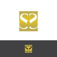 Simple Elegant Letter S Logo Design. Modern minimalist S SS creative initials based vector icon template.