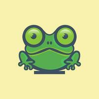 frog icon vector. Animal icon button, vector, sign, symbol, logo, illustration, editable stroke, flat design style. vector