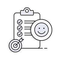 Happiness Goals Icon - Achieving Your Happiness. Pixel Perfect Editable Stroke Icon. vector