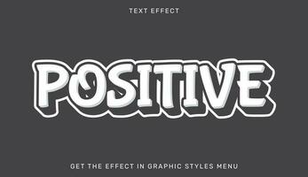 positivo editable texto efecto en 3d estilo. texto emblema para publicidad, marca, negocio logo vector