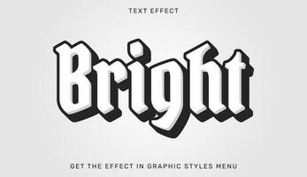 Bright editable text effect in 3d style. Text emblem for advertising, branding and business logo vector