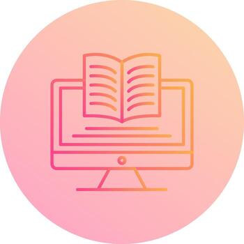 icono de vector de aprendizaje digital