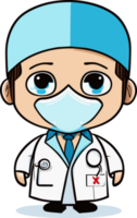 Doctor concept with face mask icon design. Generative AI png