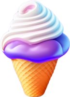 la glace crème cône. génératif ai png