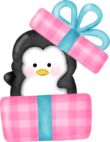 acquerello Natale pinguino. png