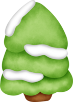 árvore de natal em aquarela png