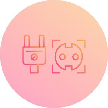 icono de vector de enchufe