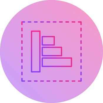 icono de vector de alineación de objetos