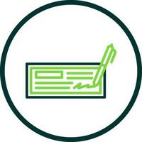 Cheque Vector Icon Design