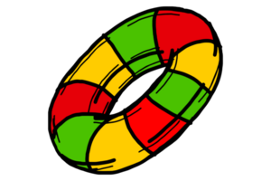 zomer item - zwemmen ringen, zwemringen, binnenste buizen, binnenbanden, rubber ringen, zweverig, floaties png