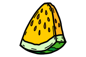 fruta ilustração - fatia do amarelo Melancia png