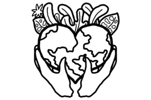 Coloring Love Earth Day Illustration png