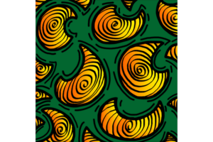 Square Background With Spiral Eyes Pattern png