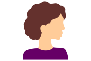 mujer dibujos animados avatar plano png