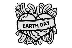 Coloring Love Earth Day Illustration png