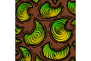 Square Background With Spiral Eyes Pattern png