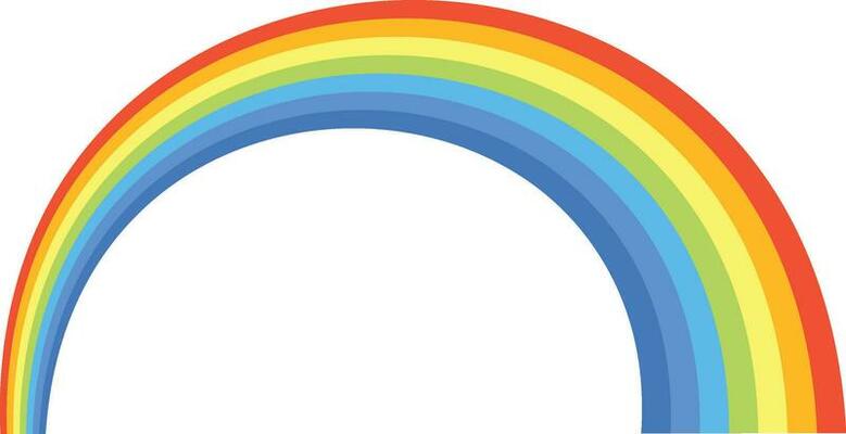 Illustration of colorful rainbow.