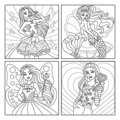 Barbie coloring pages for girls 