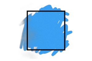 Square Frame Border Background With Color Doodles Element png