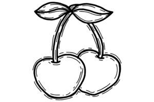 Färbung Obst Illustration - - Kirsche png