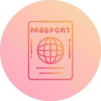 icono de vector de pasaporte