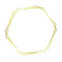 Gold frame made of ribbon vector