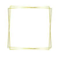 Vector golden frame isolated on white background