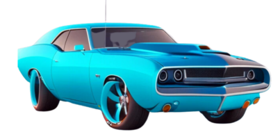 Muscle Car Custom Designed and Colored AI Generated png