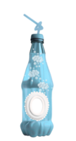 linda hielo crema salón soda botella con marco ai generado png