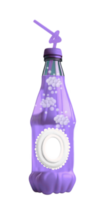 linda hielo crema salón soda botella con marco ai generado png