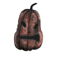 Horror pumpkin illustration, dark Halloween artwork, funny art png