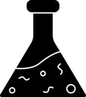 Flask Icon In Glyph Style. vector