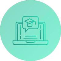 icono de vector de aprendizaje electrónico