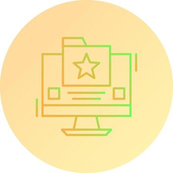 icono de vector de carpeta favorita