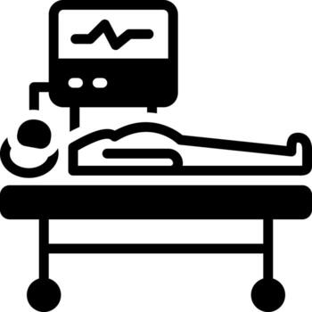 solid icon for life support vector